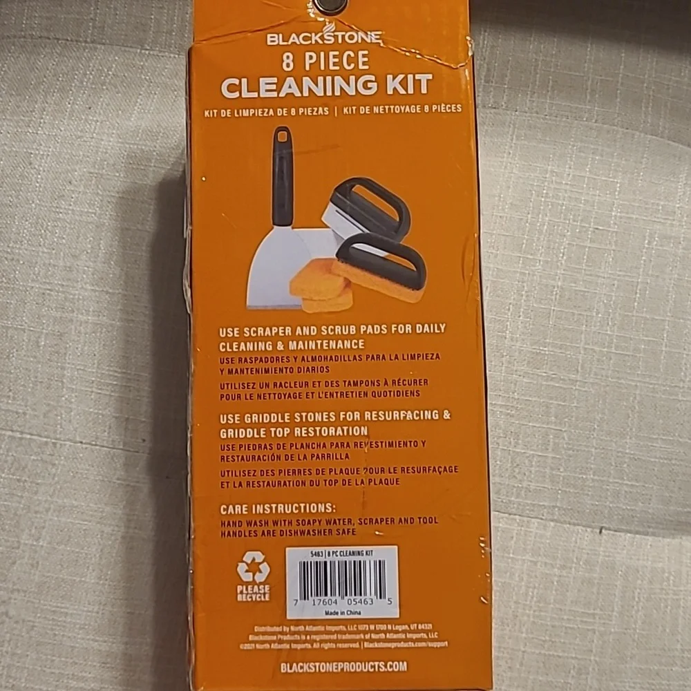 Brand New Box Set 8 piece Blackstone Grill Griddle Cleaning Kit